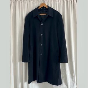 Loro Piana Storm System 100% Cashmere Classic Black Coat